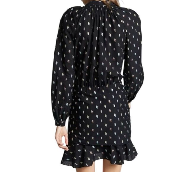 Veronica Beard Alia Ruched Pastel Metallic Mini Dress Size 2 Multicolored Whimsy - Picture 8 of 14